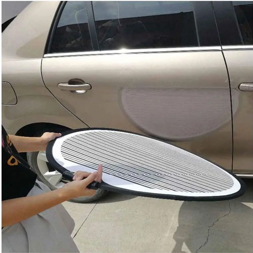 Car Foldable Circular Portable Designed Striped Dent Panel Light Reflector Board 80cm PDR Lined photography reflector