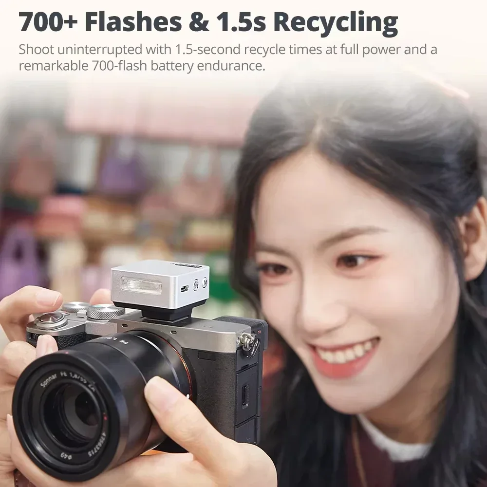 Godox iT20 R 미니 플래시 (리코 TTL 자동 카메라 플래시) 6단계 출력 레벨, 1.5초 재활용 시간, 리코 호환 ♪ GR3..