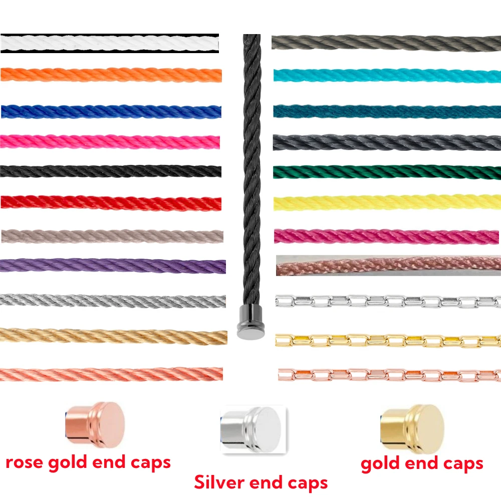 하이 퀄리티 프랑스 럭셔리 주얼리 1:1 로고 나일론 체인 로프, 13cm-18cm, 2.0cm 말굽 버클 팔찌, 도매 