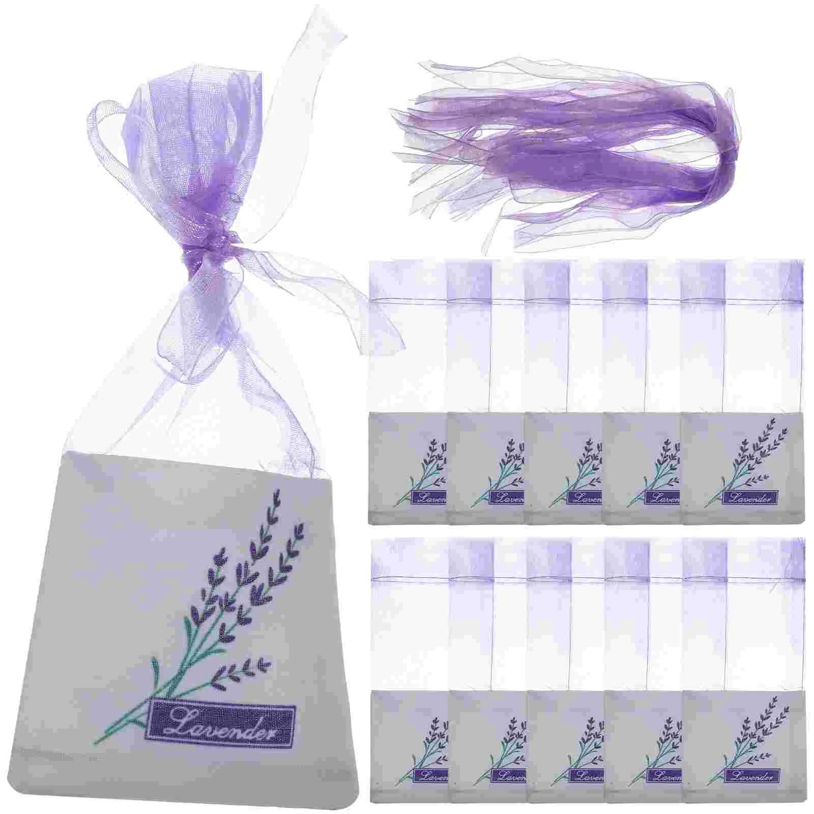25/30pcs Empty Sachet Bags Portable Flower Printing Lavender Fragrance for Seeds Dry Flowers Storage deodorant sachet bags fragrance bags