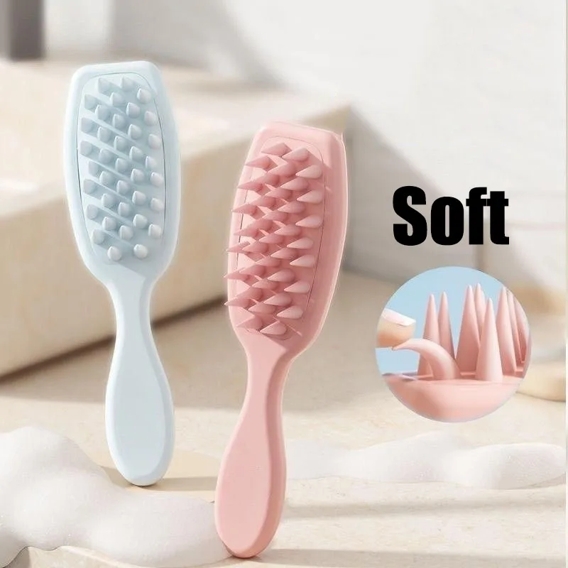 

1Pc Soft Silicone Hair Massager Shampoo Scalp Hair Washing Comb Shower Brush Bath Spa Massage Brush Hair Care Hairstyle Tools