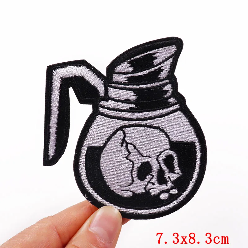 Punk Ghost Patch Finger Schädel Stickerei Patches Für Kleidung Thermoadhesive Patches Auf Kleidung Tier Katze Patch Für Kleidung – Detail 23