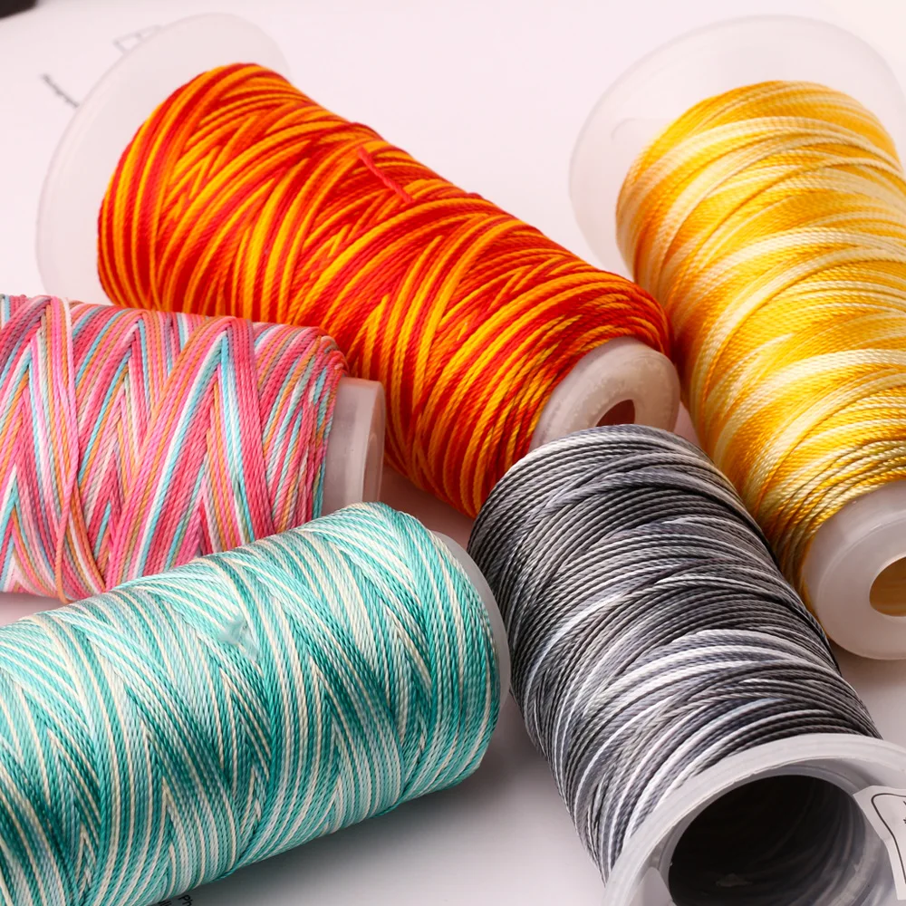 Fili Intrecciati A Mano Colorati Da 1Mm Fili Corda Di Nylon Multicolore Corde Di Perline Corde Di Nappa Fili Di Materiale Del Braccialetto Intrecciato