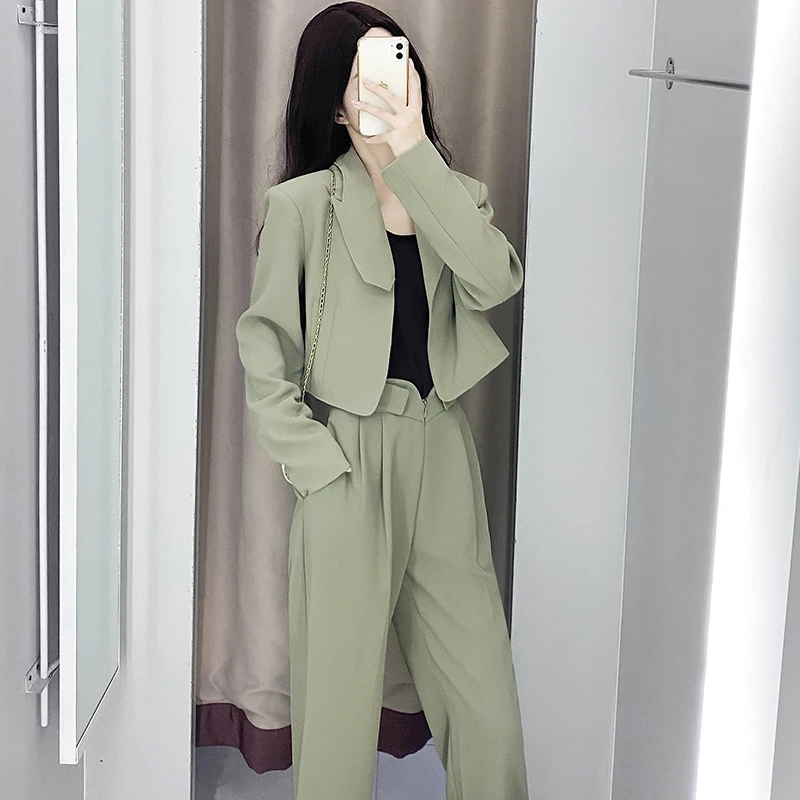 

New Ensemble Femme 2 Pièces Été Mainland China Office Wear Rgular Fit Suit Set Women Ensemble Femme 2 Pièces Suits for Women