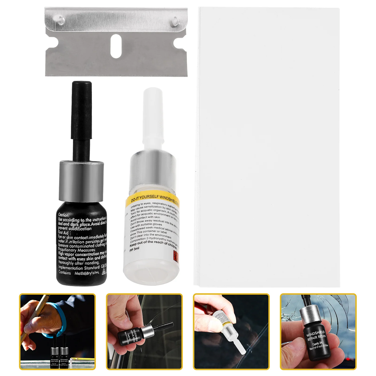 

Quick Windshield Repair Kits Fix Car Cracked Glass Windscreen Repair Tool Resin Sealer DIY Auto Window Screen Polishing