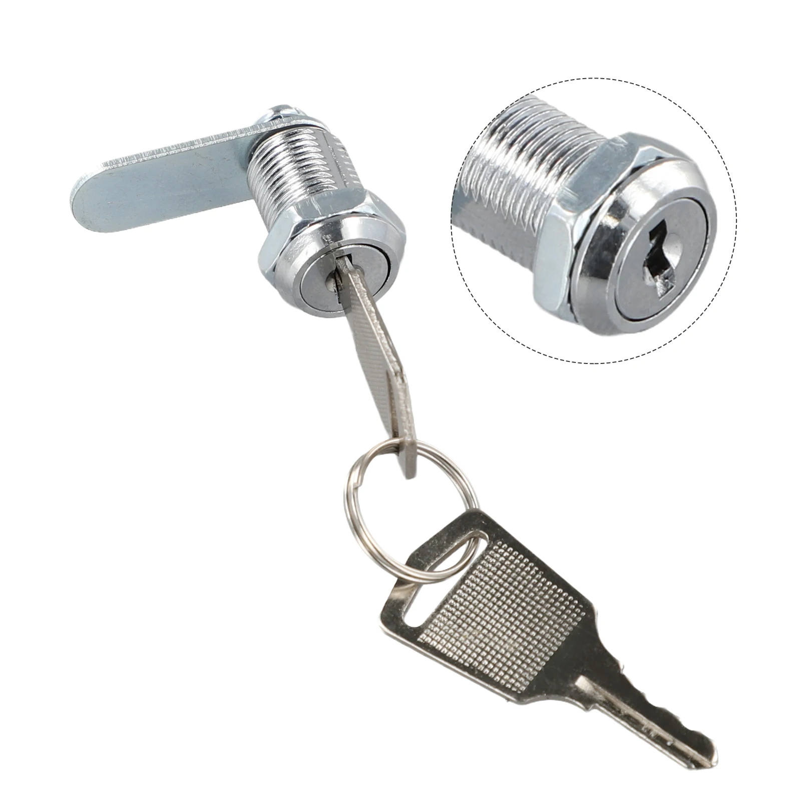 With 2 Key Drawer Lock Security Furniture Lock Security Locks Stainless Steel 12mm 1PC Cabinet Mailbox Lock Cupboard Locker