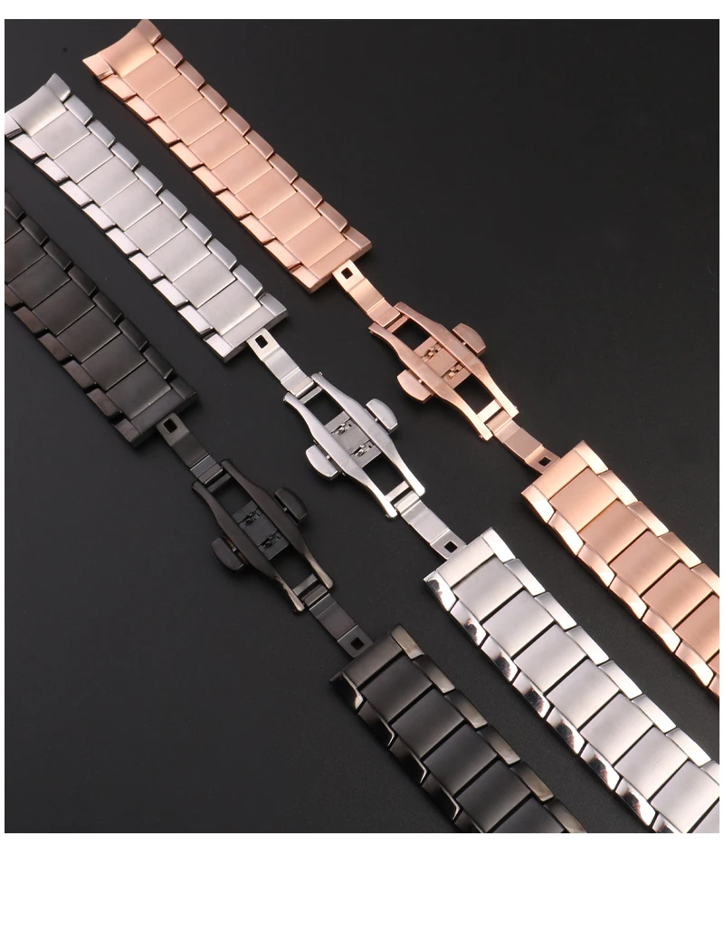 Pulseira de relógio de aço inoxidável, pulseira