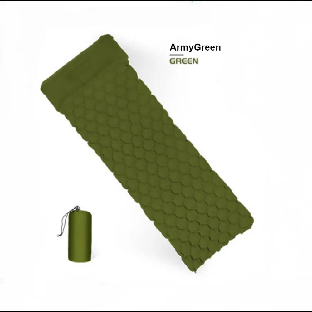 

Outdoor Camping Inflatable Mattress Sleeping Pad With Pillows Ultralight Air Mat Built In Inflator Pump Hiking