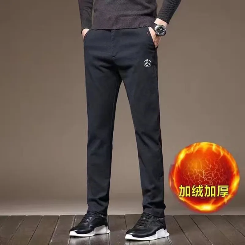 

High Quality Men's Golf Pants Winter Villus Thicken Warm Comfort Golf Trousers Wear-resistant Elastic Men Casual Sport Golf Pant