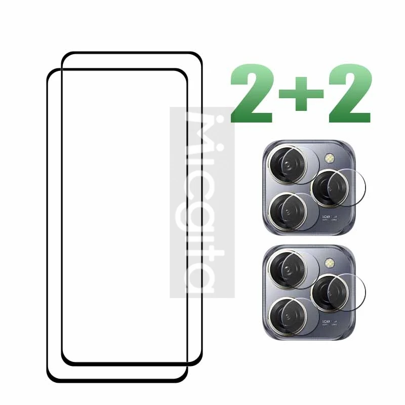 واقي شاشة غراء كامل لهاتف Tecno Spark 20 Pro 4G Gl...