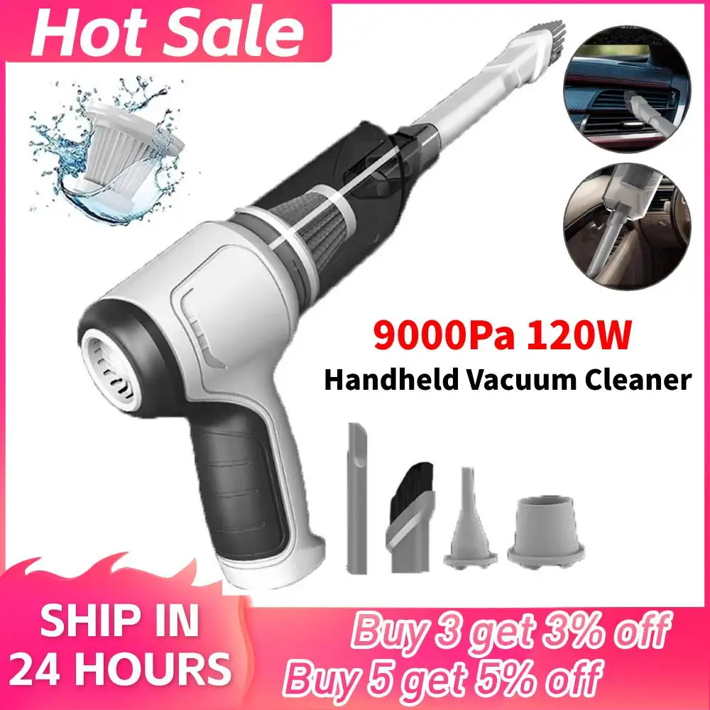 9000pa Handheld Vacuum Cleaner Portable Suction Cleaner Cordless Home
