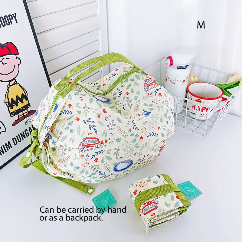 Elegant Japanese-Style Folding Travel Handbag - Multi-Purpose Shopper