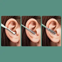 Earwax Remover Ear Cleaner Wax Removal Tool Earpick Sticks Curette Ear Pick Cleaning Ear Cleanser Spoon Health Care Earpick 6PCS 1