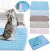 Pet Cooling Mat Dog Cat Sleeping Pad Cool Ice Silk Moisture-proof Mattress Cushion Summer Small Animal Cold Bed 5 sizes 2