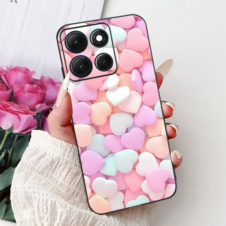 Floral Bamboo Cat Cartoon Soft Silicone Back Cover