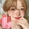 6 Colors Love Shape Matte Shiny Highlight Blush Sticks Waterproof Sweatproof Lasting Multifuncation Brightening Facial Highlight 1