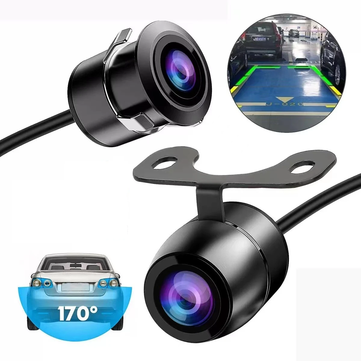 Telecamera per retromarcia per auto Video HD da 170 gradi Visione notturna per retromarcia Telecamera per parcheggio automatico CCD LED impermeabile Monor di backup automatico  34