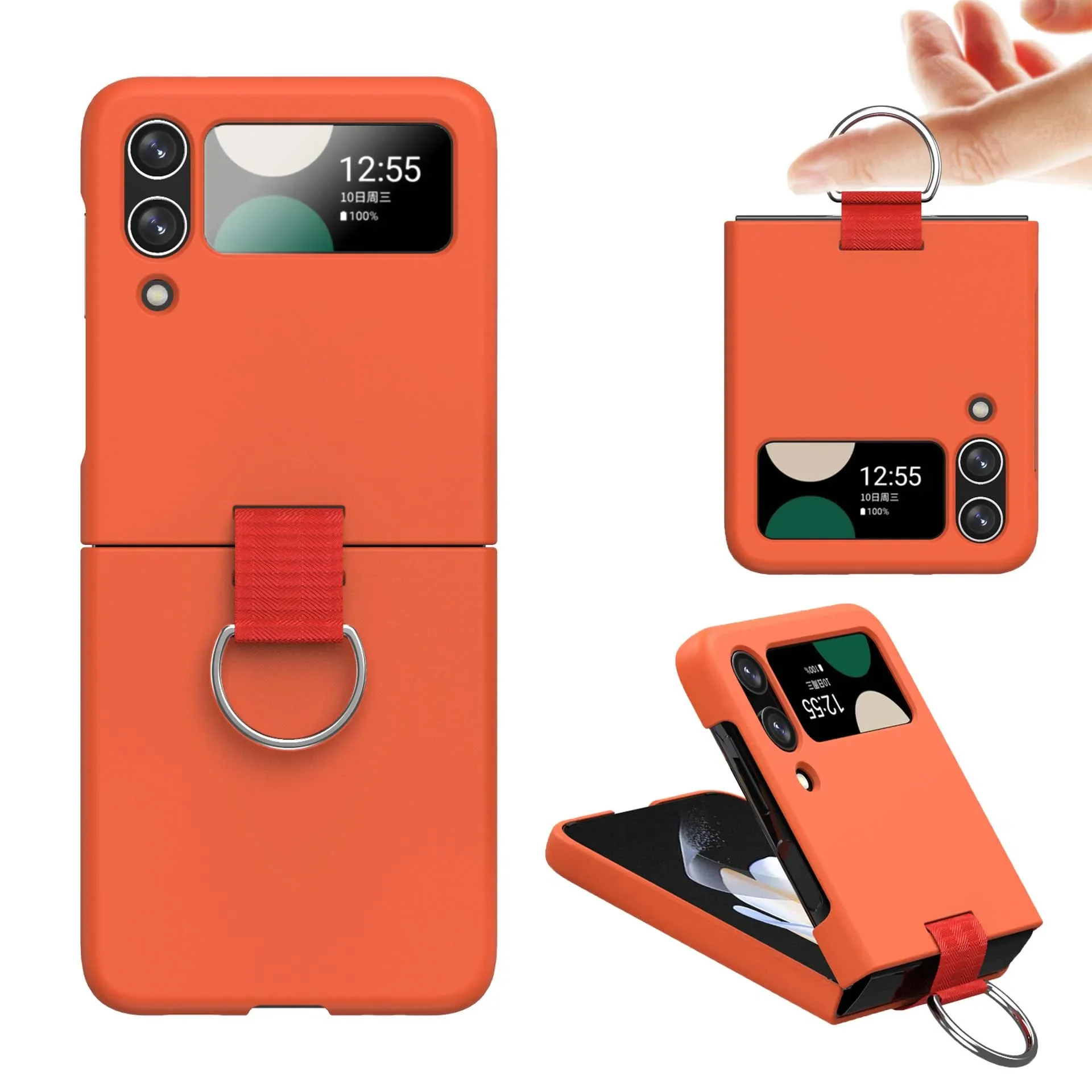 SamsungGalaxyZFlip4CaseShockproofHeavyDutySiliconeProtective