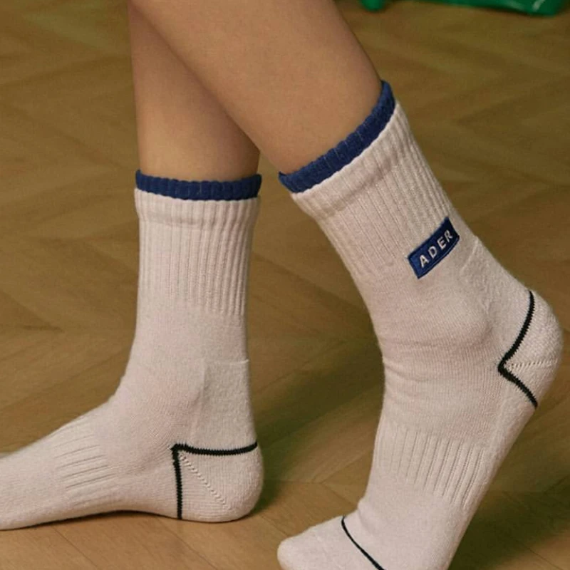 

2022 Men's Socks Cotton Work Sport White Black Warm Thermal Basketball Plain Funny Male Socks Men High Quality Running Fashion