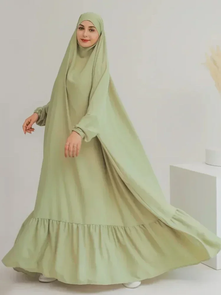 

Eid Hooded Abaya for Women Muslim One Piece Jilbab Prayer Hijab Dress Ramadan Islamic Clothes Abayas Dubai Turkey Djellaba Niqab