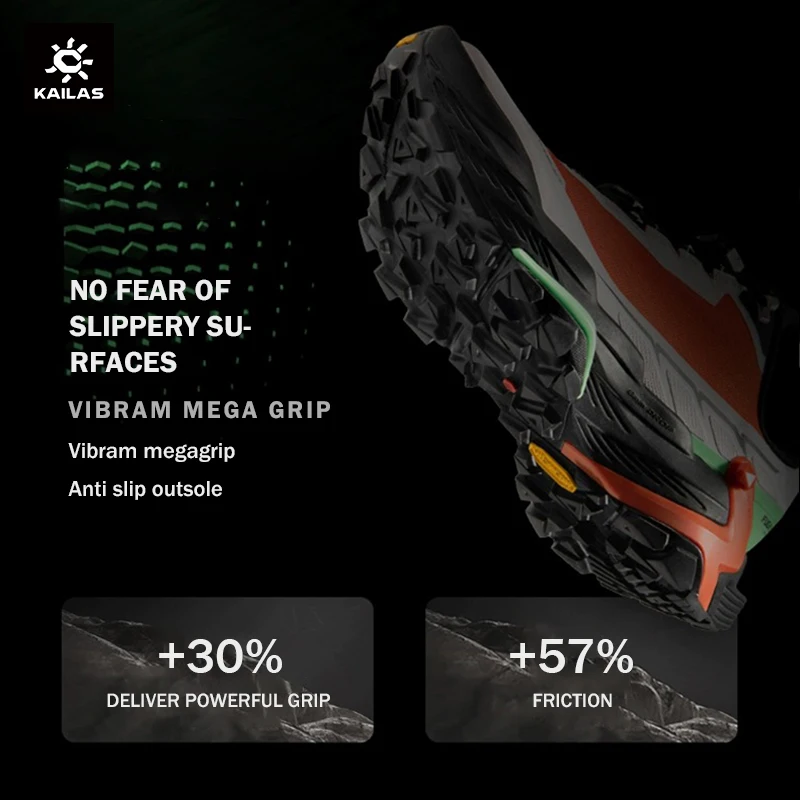 KAILAS DU zapatos de senderismo al aire libre para hombre, zapatillas con cordones, agarre potente, transpirables, cómodas, para correr, KS2313105 - Imagen 6