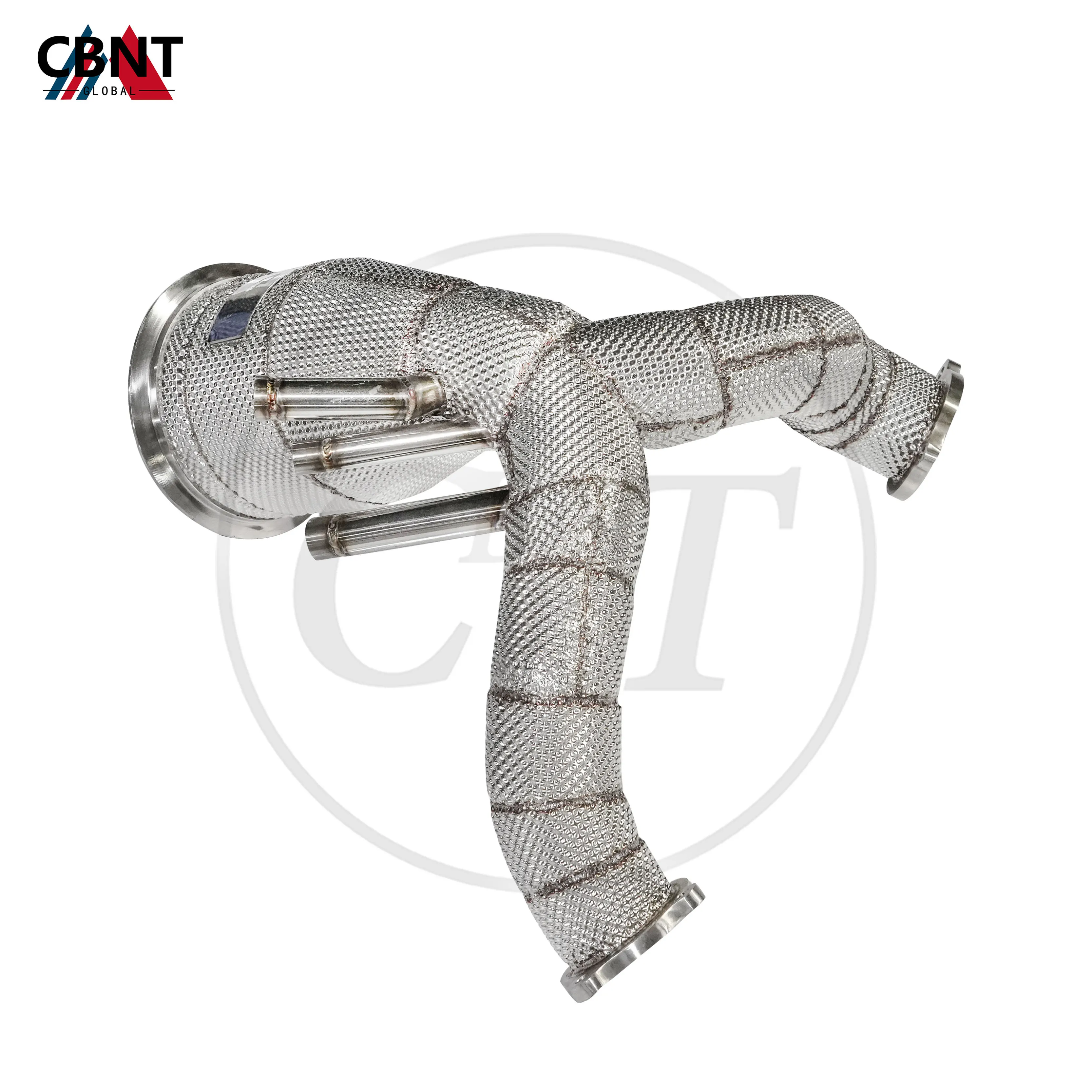 

CBNT Exhaust System for Porsche Cayenne 9Y0 Exhaust-pipe SS304 High Performance Catted/Catless Downpipe with Heat Shield