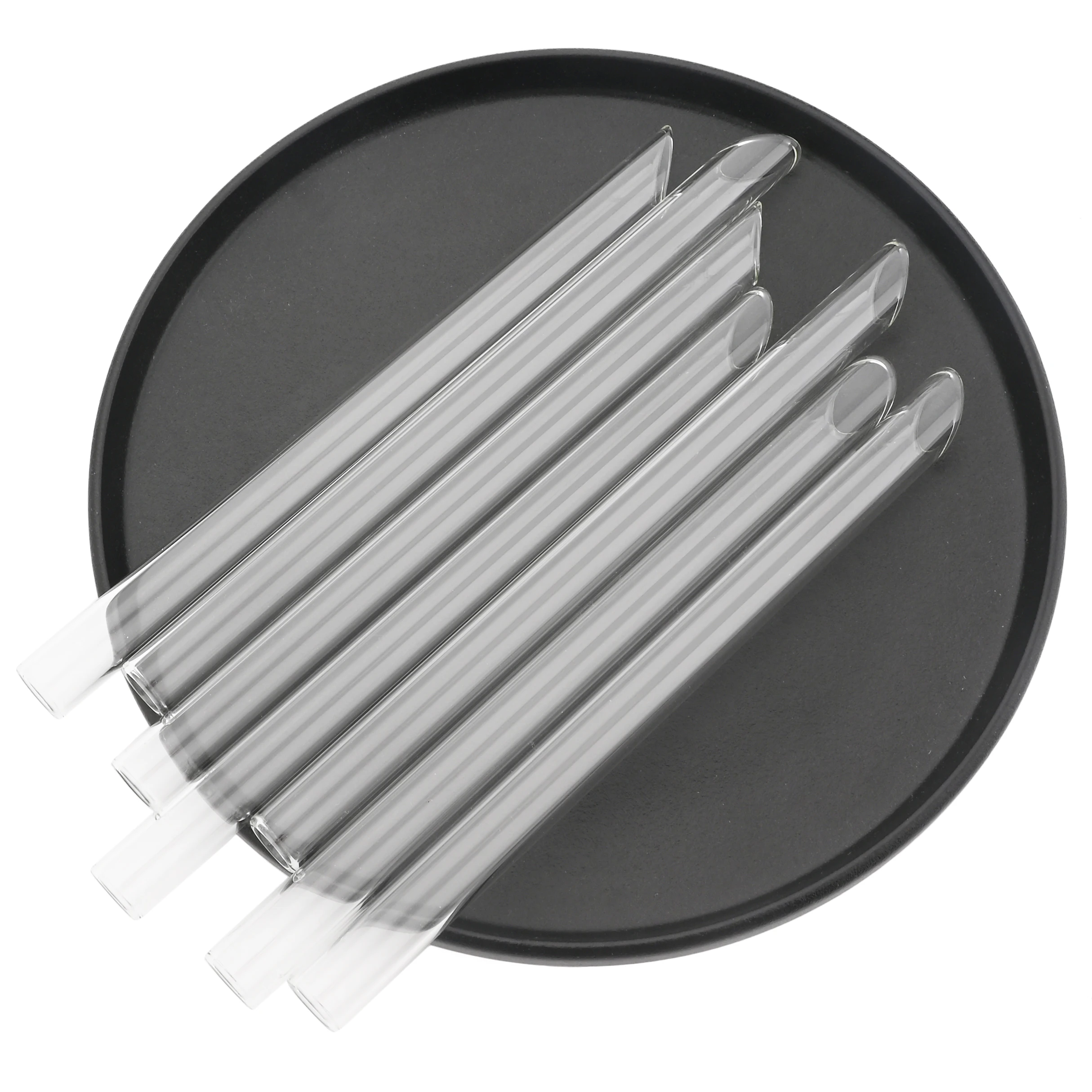 High Borosilicate Glass Straws Straight Reusable Drinking Straw Boba Bubble Tea Milk Smoothies Fruit Cocktails Bar Accessories glass straw set drinking straws
