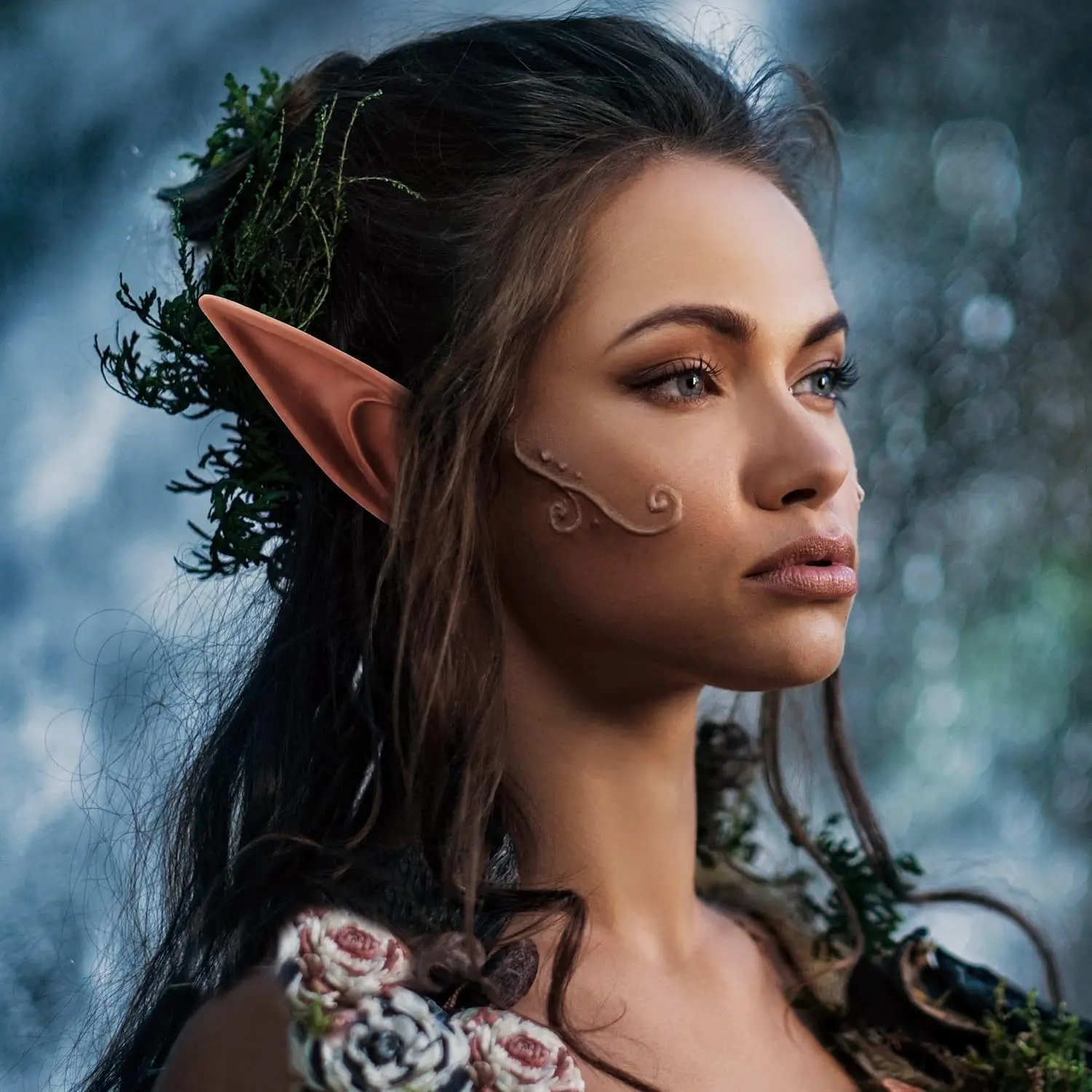Long Short Brown Elf Ears Role Play Fairy Ears Pointy Ears Vampire Costume Accessories for Halloween Renaissance Fantasy Realit