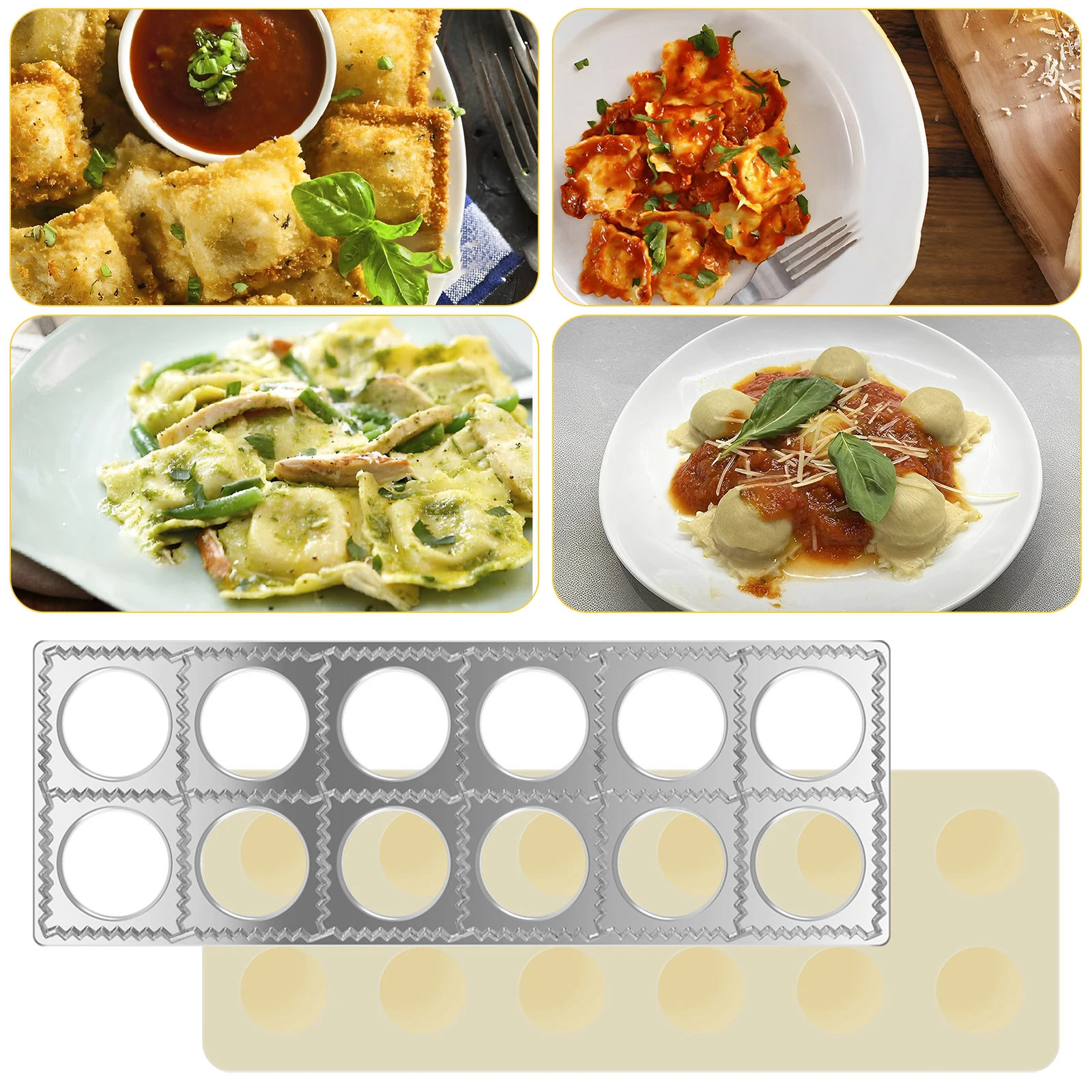 Macchina Per Ravioli Russi 61 Fori – Stampi In Lega Di Alluminio, Grande Capacità, Facile Da Pulire - 3