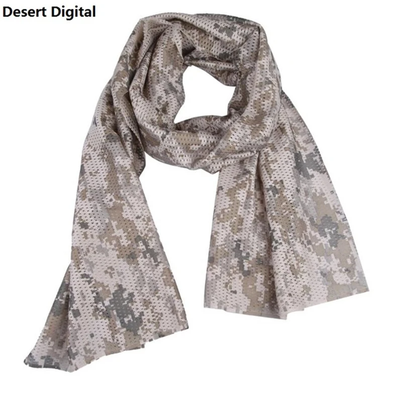 Military Tactical Camouflage Scarf Mesh Breathable Headband Mesh Scarf / insect proof net camouflage net / Men Women 3