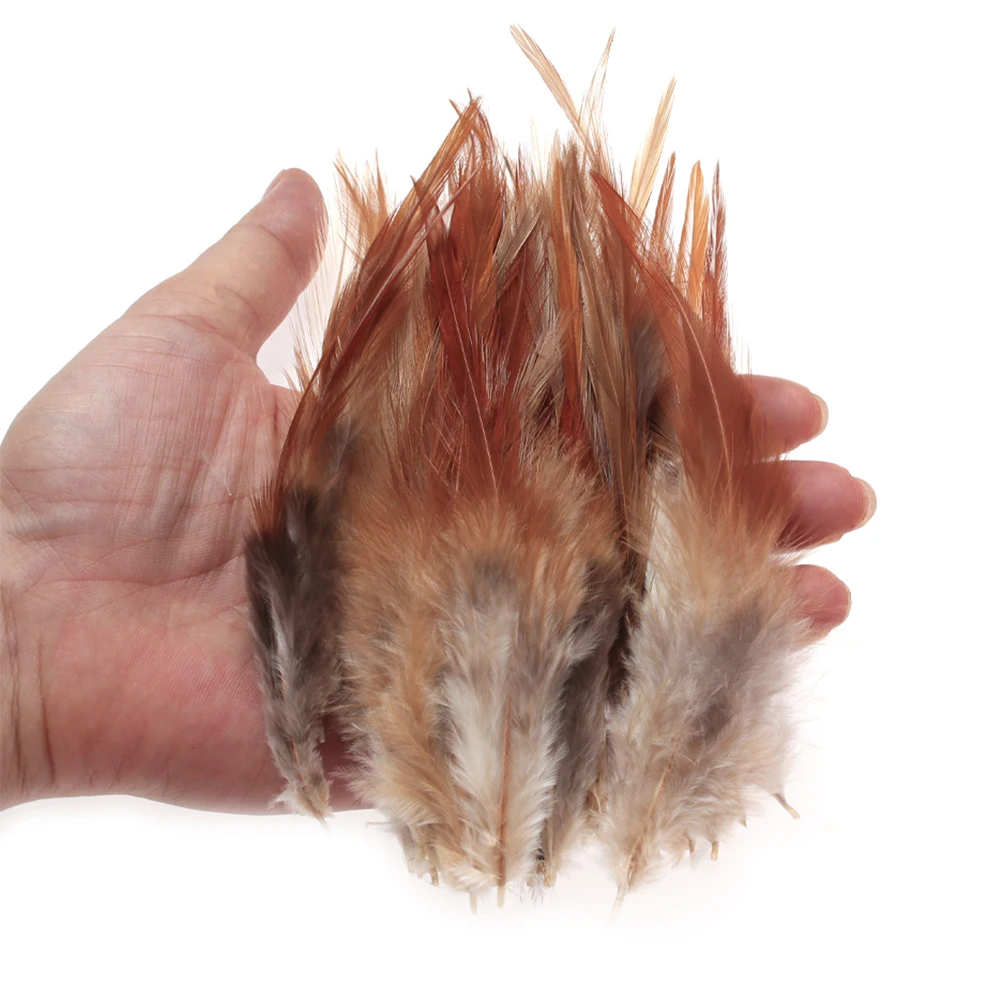 50PCS/Pack Colored Rooster Saddle Hackle 6
