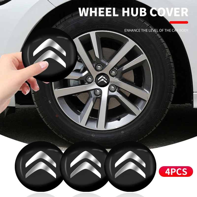 Car Wheel Hub Cap Sticker Car Tire Decoration Sticker Per Citroen C1 C2 C3 C4 C4L C5 C6 C8 C4L Ds3 Ds4 Ds5Ls Ds6 Accessori