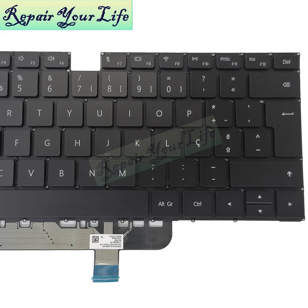 português espanhol teclado retroiluminado para huawei matebook notebook teclado genuíno