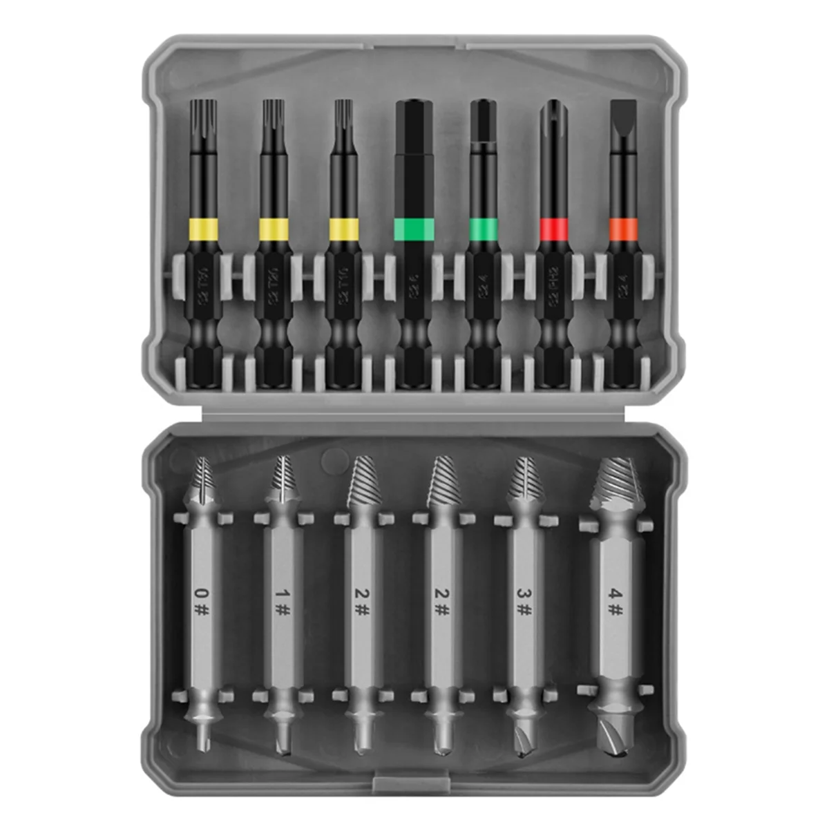 A96Q-13Pcs 깨진 와이어 추출기 다기능 나사 추출기 깨진 와이어 단어 매화 육각형 스크루 드라이버 헤드를 가져갑니다.