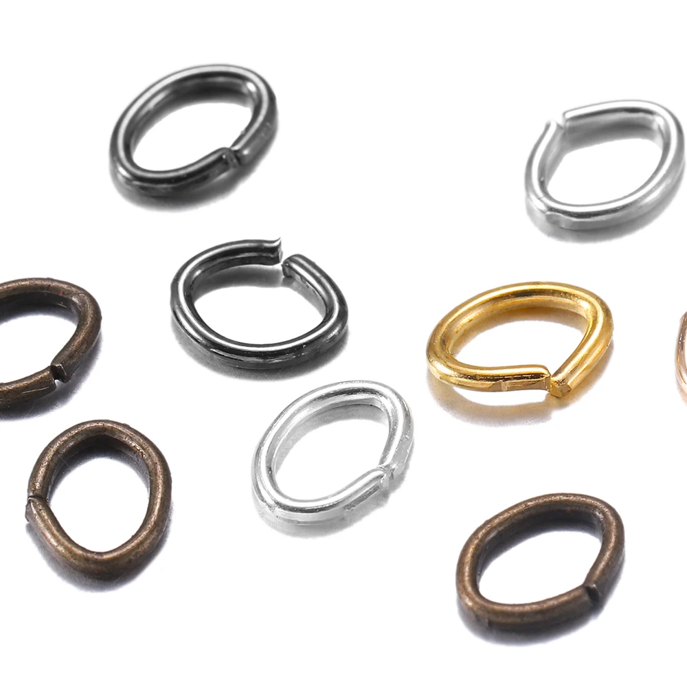 

300Pcs Oval Jump Split Rings Connector Open Metal Ring Jewelry Making DIY Crafts Findings
