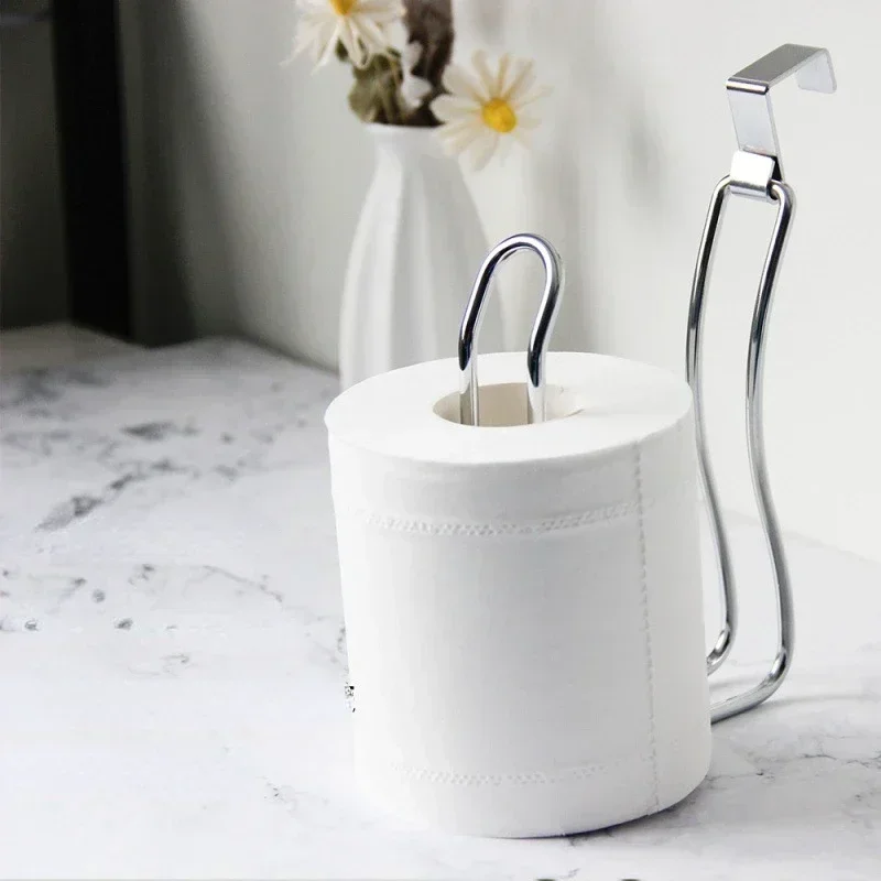 Toilet Paper Holder Self Adhesive Wall Mount No Punching Tissue Towel Roll Dispenser Bathroom Kitchen