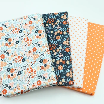Floral & Polka Dot Cotton Patchwork Fabric for DIY Sewing 1