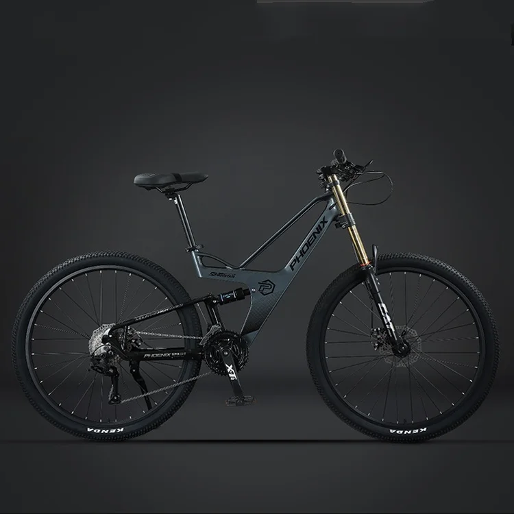 27.5 Inch Mountain Bike Soft Tail MTB Bikes Magnesium Alloy Frame Double Shoulder Fork 27/30 Speed Framework Ourtdoor Cycling