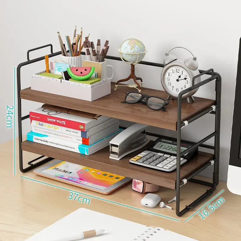 

Layers Stationery Storage Holder Organizer Rack Shelf Office Accessories Magazine Stand Bookshelf Book 2 Bookcase Desktop