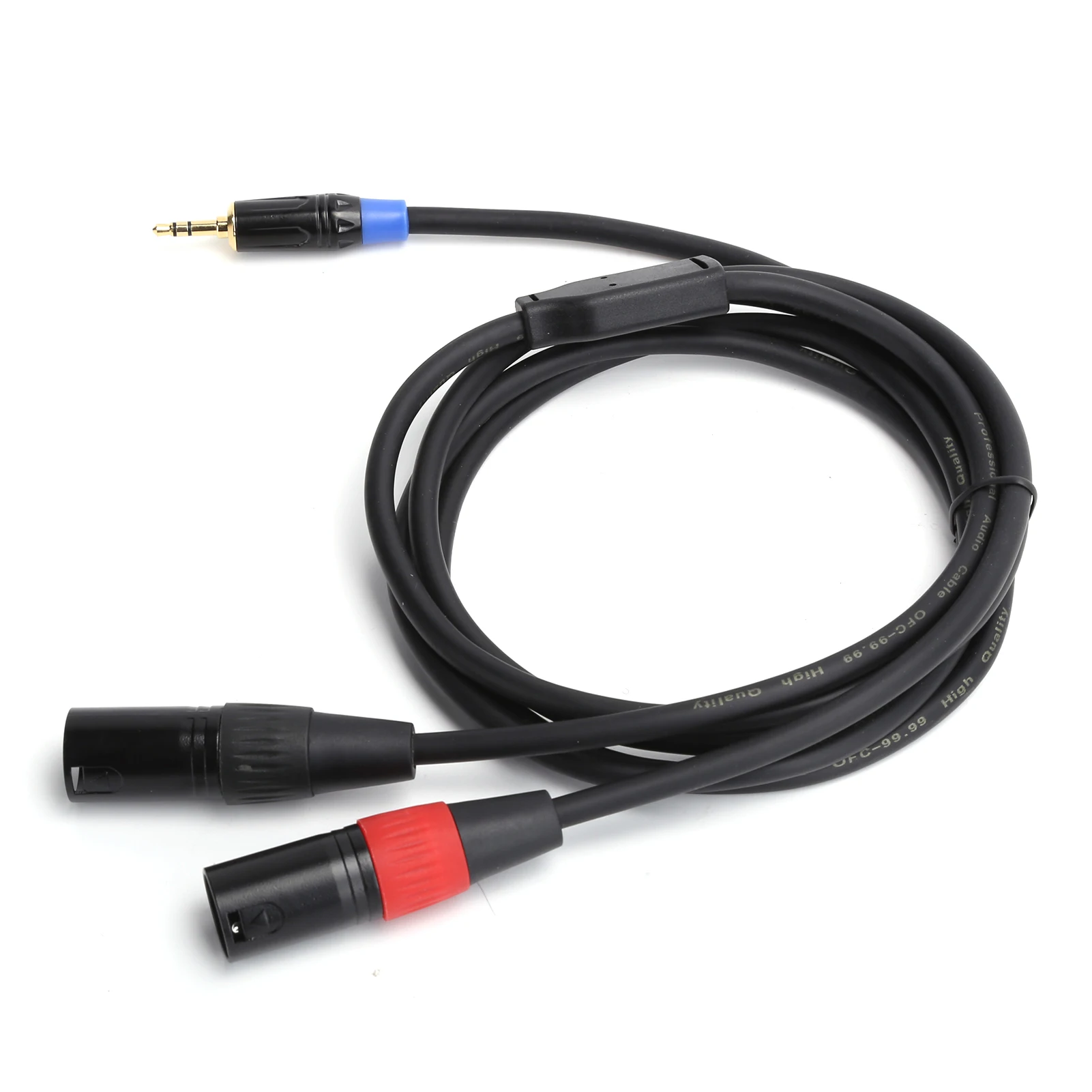 3.5mm Male to 2 XLR Male Cable Audio Line Cable Supply for Mixer Power Amplifier Audio Accessory Sound Equipment XLR Audio Cable