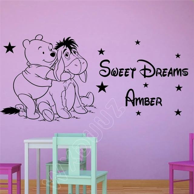 Disney Winnie the Pooh Baby Mädchen Junge Name Aufkleber Ferkel Vinyl  Personalisierte Kinder Wand Aufkleber Hause Schlafzimmer Dekoration Wand  Aufkleber - AliExpress