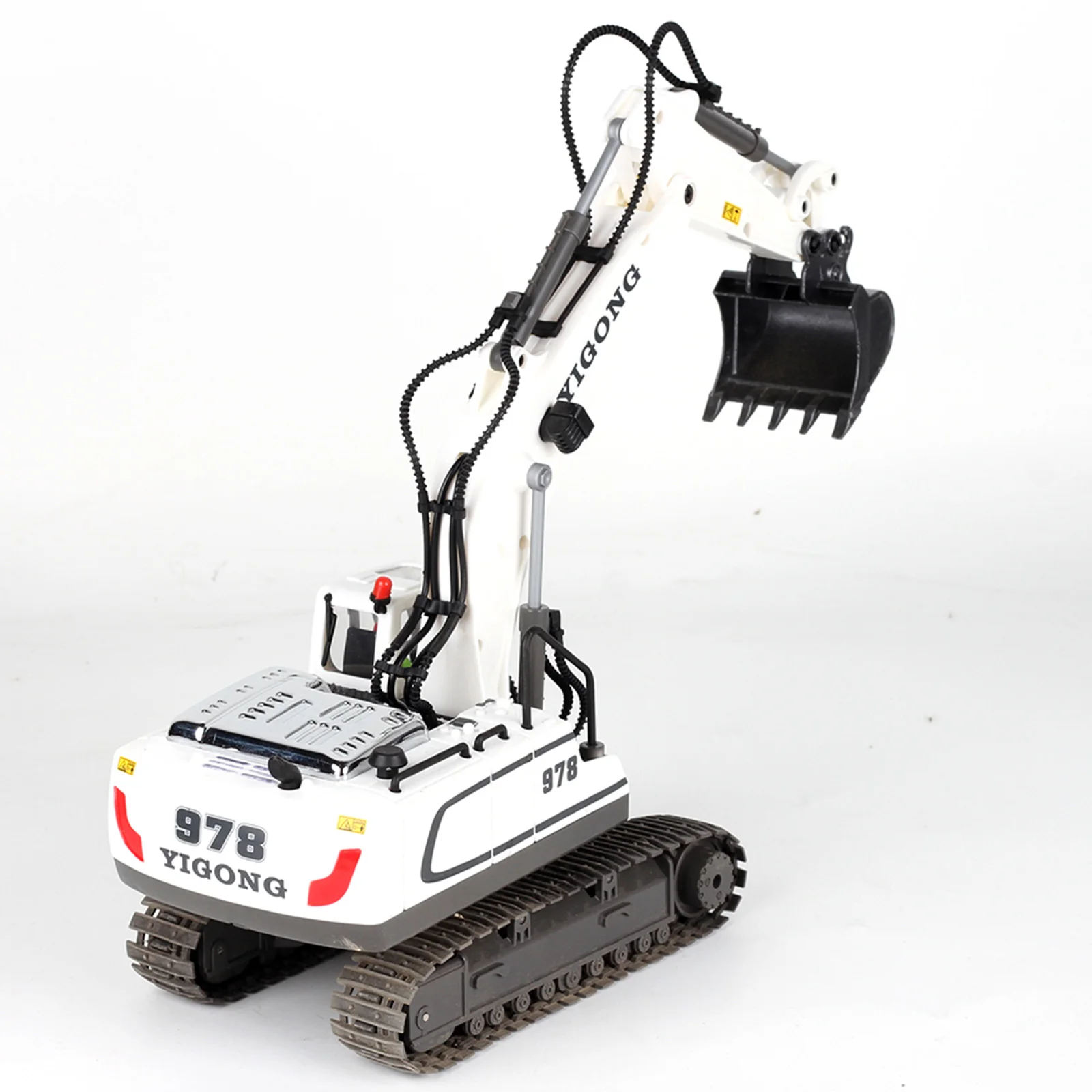 Remote Control Excavator 1/20 11 Channel Diecast RC Digger Tractor with LED Sound USB Rechargeable for Children 5
