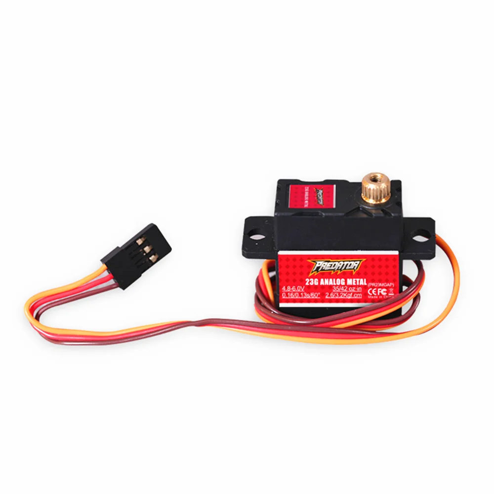 

4PCS FMS Predator 23g Full Metal Gear Digital Analog Servo with 300mm Cable for RC Airplane Fixed-Wing Drones DIY Parts