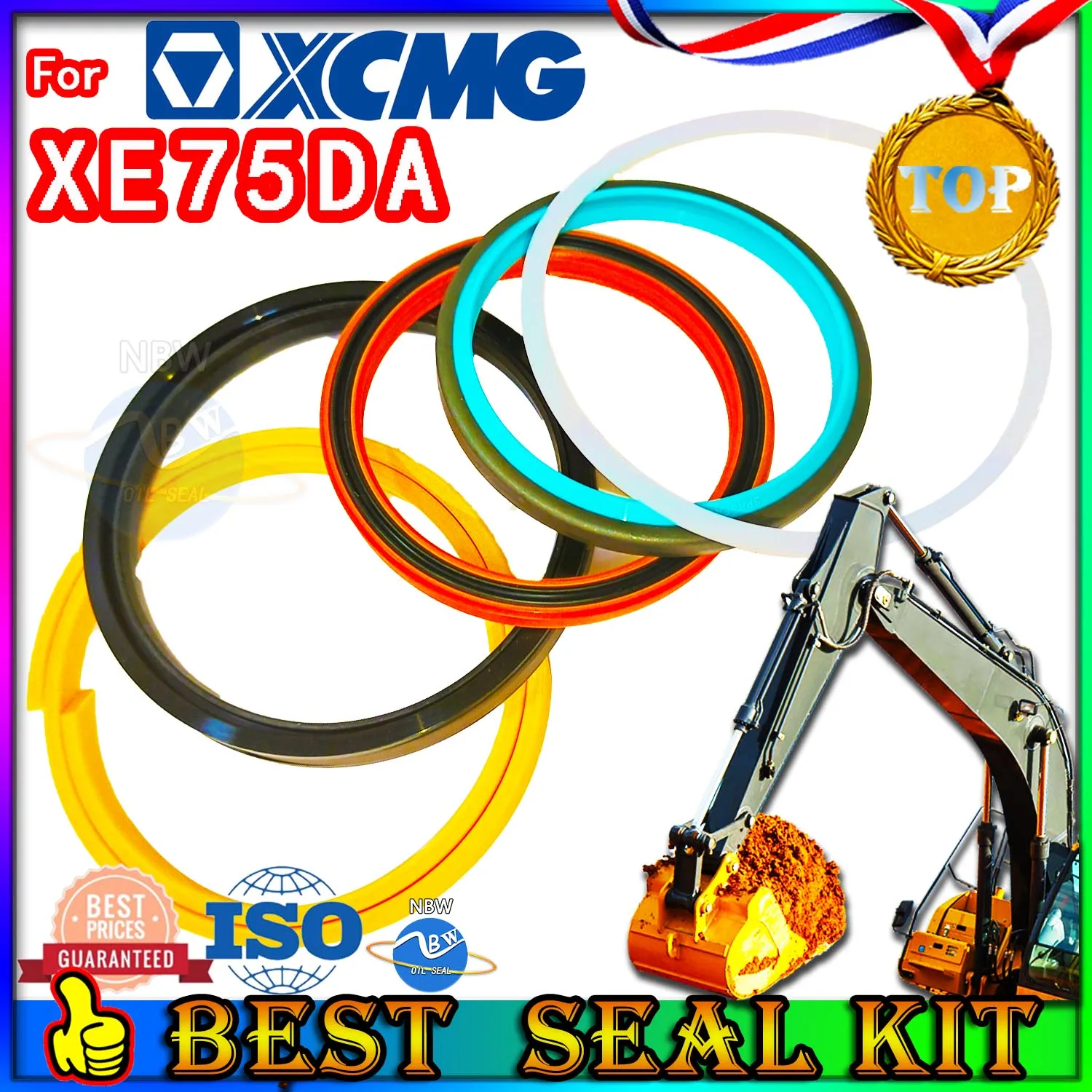 

For XCMG XE75DA Oil Seal Repair Kit Boom Arm Bucket Excavator Hydraulic Cylinder FKM High Suppliers Manufacturers Fix Best Mend