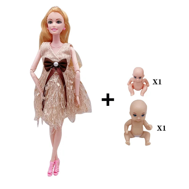 Handmade Boneca Grávida com 2 Bebês + Desenhos Animados Animais Roupas  Acessórios para Barbie Jogo 1/6 Boneca 30cm Brinquedos para Meninas -  AliExpress