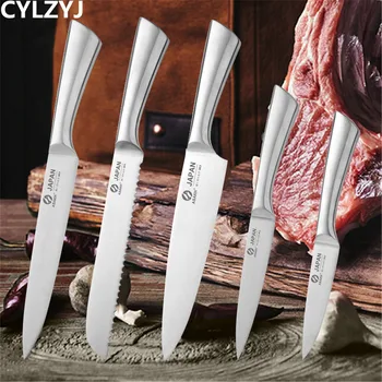 Coltelli da cucina in acciaio inossidabile Set per sbucciare la frutta Utilità Chef serbo Affettare il pane Set di coltelli da cucina giapponesi Accessori Strumenti 1