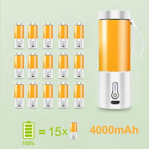 USB 충전식 휴대용 미니 전기 스무디 블렌더, 과일 믹서, 530ML 5