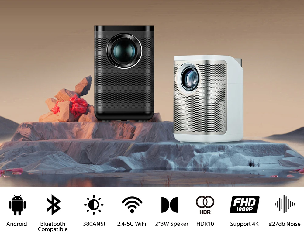 Проектор ZEEMR D1 Pro 4k Full HD 1080P 5G wifi, мини-Проекторы для дома ...