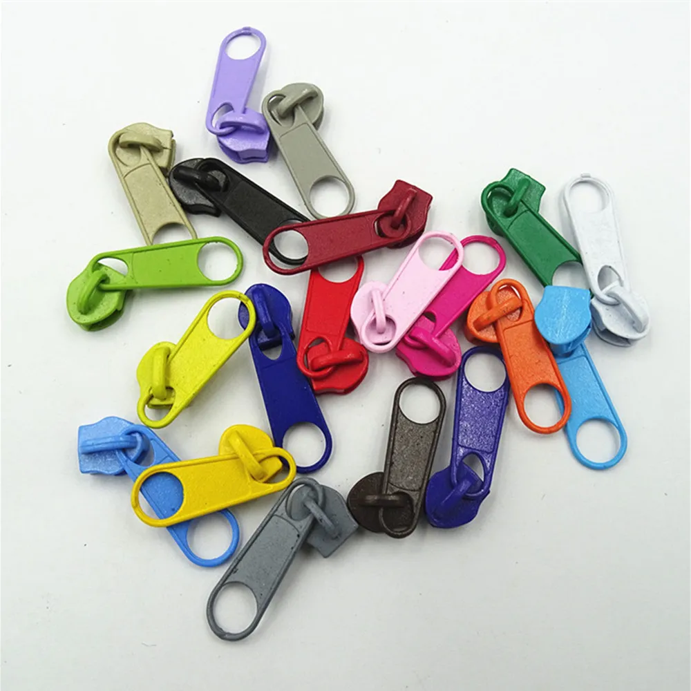 5# Nylon Zipper Pullers Sliders 20/50Pcs