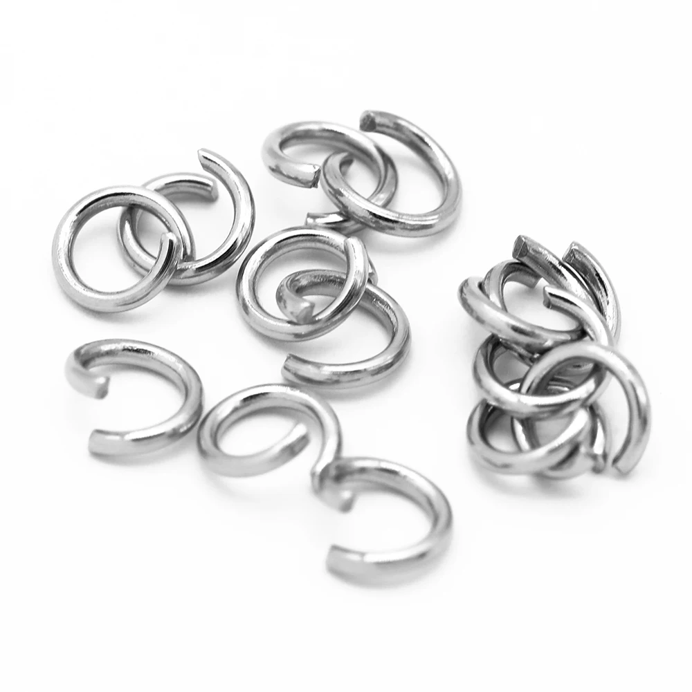 

100pcs/lot Wholesale 304 Stainless Steel Open Jump Rings Strong Split Rings Connectors For Necklace Bracelet Jewelry Accessories